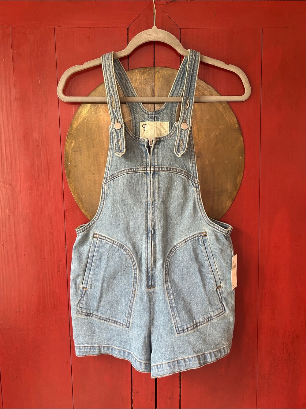 PIlcro Anthropologie Denim Romper, Overalls, ZIp Front, Size XXS, New w/Tags - Picture 3 of 6
